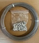 304 Stainless Steel Wire Rope Cable 1 32  7x7 W sleeves 100 Ft Coil Ships Free