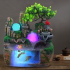 Tabletop Rockery Waterfall Desktop Led Atomizing Fountain Indoor Ornament Decor 