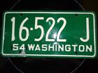 1954-1957 Washington   Passenger   License Plate 6  x 12   Size Yom Ready To Use 