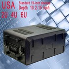 New 6u Rack Flight Case 10inch Deep Ventilated Rack Case Dustproof For Pro Audio