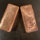 2 X 1 2 Kilo Bars 2 Bars Total  Hand Poured  999 Copper Bullion  Nice Stackers Y