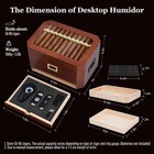 Elegant Cedar Cigar Humidor With Glass Top   Hygrometer - Holds 80 Cigars