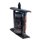 Tibetan Prayer Wheel Metal Handmade Myanmar Brown Gold Buddhism 4  Meditation Vg