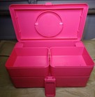 Pretty Neat Pink Make Up Nail Cosmetic Organizer Carry Case Box Vintage Rare
