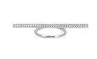 925 Solid Sterling Silver Cubic Zirconia Pave Bar Ring For Women Sizes 5-8