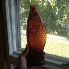 The Fish Bitters W h ware Pat 1866 Original Hand Blown 1860s Figural Fish Bottle