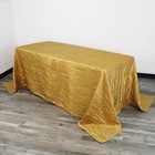 - 90 X 156 Inch Rectangular Crinkle Taffeta Tablecloth - Gold  Rectangle Tabl   