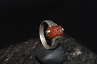 Rare Ancient Roman Silver Ring With King Agate Stone Intaglio Seal Bezel Animal