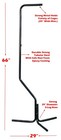 Pet Products Heavy Duty Tubular Steel Hanging Bird Cage Stand Black