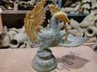 Be Unearthed Old Bronze Ware  Candle Holder  Fragrant Oil Lamp  Gilded Phoenix