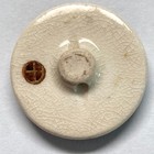 Large Signed Antique Japanese Satsuma Button With Peony Flowers