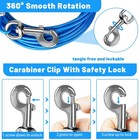 Dog Tie Out Cable 10 Ft Steel Cable With Clips For Large Dogs Up To 165 Lbs
