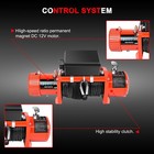 Electric Winch 12v Waterproof Truck Trailer Synthetic Rope 4wd W  Cover 13000lbs
