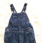 Wrangler Authentics Blue Denim Carpenter Overalls Boys Kids Size 3t Dark