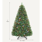 6ft Artificial Balsam Fir Christmas Tree Pre-lit With Warm Led Lights