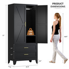 Metal Armoire Wardrobe Closet With Hanging Rod 71   Metal Wardrobe Cabinet