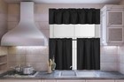 3pc Set Window Dressing Kitchen Curtain Solid Lined Blackout Drape Treatment K3