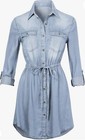 Nwt Love Tree Women Long Sleeve Tencel Chambray Shirt Dress Size Small