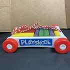 Vintage Playskool Wagon Pull Along Toy Cart With Wooden Blocks 1970   s 