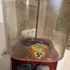 Vintage Oak Acorn Candy Gumball Machine 5 Cents  