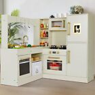 Kids Corner Kitchen Playset Wooden Cooking Pretend Kitchen Toddler Toys Gifts