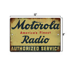 Tin Sign Motorola Radio Metal D  cor Wall Art Garage Shop Bar Mancave