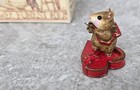 Vtg Retired Wee Forest Folk Wff Cupid Mouse In Box Red Heart Free Us Shipping