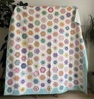 Vintage Feed Sack Handmade Grandmother   s Flower Garden 82   x82   