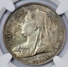 1893 Great Britain Silver 1 2c Half Crown Ngc Ms 64