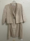 Patra 2pc Formal Dress   Jacket Set Ivory Jacquard Mother Of The Bride Size 18