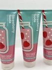 New Bath   Body Works Strawberry Soda Body Cream 3pc Set Full Size Shea Butter
