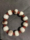 Rare Chinese Old Natural Hetian Jade Beads Prayer Bracelet     