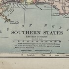Antique 1902 Map Of South East United States 12   x10   