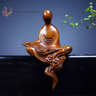 Chinese Natural Boxwood Hand Carved Exquisite Buddha Statue