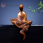 Chinese Natural Wood Hand Carved Exquisite Buddha Statue