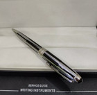 High Grade Metal Series Black - Silver Color 0 7mm Nib Ballpoint Pen No Box