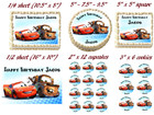 Cars Lightning Macqueen And Mater Edible Cake Topper Party Image 