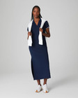 Hot Seller Spanx Airessentials Pique Polo Midi Dress  Timeless Navy  Us Stock