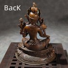 Fengshui Tibetan Buddhism Green Tara Buddha Statue Bronze-colored Statue 