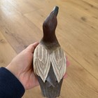 Vintage 1982 John Gideliih Hand Carved Wood Canvasback Drake Duck Decoy Signed