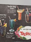 1960s Hilton Hawaiian Village Tropical Drinks Tiki Menu Hawaii Card