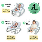 Keep Cozy 3-in-1 Vibrating Infant   Toddler Baby Bouncer And Rocker Chair  Gray