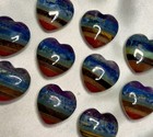 Chakra Crystal Hearts Set Of 10 Pocket Stones Reiki Healing Natural Crystal Lot