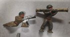 Lot Of 7 Vintage Barclay 3   Cast Metal Pod Foot Soldiers Lot B