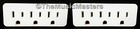 2x Grounded 3 Outlet Triple Ac Wall Plug Power Splitter 3-way Electric Adapter