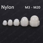 White Nylon Plastic Hex Cap Nut Hex Acorn Nut M3 M4 M5 M6 M8 M10 M12 M14 M16 M20
