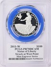 2011-w  100 1oz Platinum American Eagle Pcgs Pr-70 Dcam Mercanti Pop 2