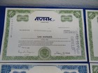 4 Vtg Common Stock Bond Certificate Shares Lot Avtek Corp Solutions 