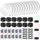 12 Sets Led Light Base With Acrylic - Clear Round 3 8mm Acrylic Sheet And Led 