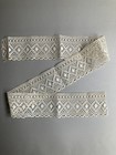 French Antique Lace  Set Of 8  Ribbed Ribbon  9796fa